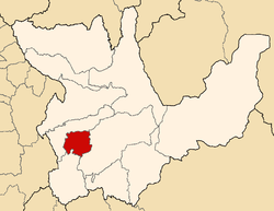 Location of Yarowilca in the Huánuco Region