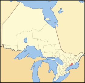 Location of Northumberland County within Ontario