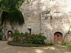 Mur est et caves de la salle capitulaire.