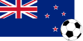 Flag of New Zealand with football