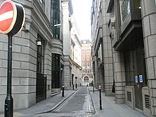 Narrow street in City of London