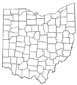 Location of Shadyside, Ohio