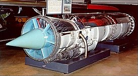 Pratt & Whitney YJ57-P-3 в разрезе в Национальном музее ВВС США (Дейтон, Огайо)