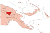 Location of Enga Province in Papua New Guinea.