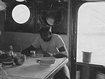 Deckhand Robert Knox in the Galley of the Gwendoline
