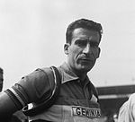 Raphaël Géminiani lors du Tour de France 1954.