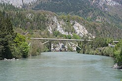 Pont sur le Rhin à Tamins.