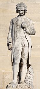 Jean-Jacques Rousseau, Paris, palais du Louvre, cour Napoléon.