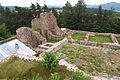 Blick vom Kapellenberg zu den beiden Halbschalentürmen in der Südecke