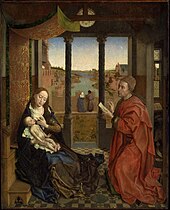 Rogier van der Weyden, Saint Luke Drawing the Virgin, c. 1435–1440. Museum of Fine Arts, Boston