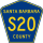 County Road S20 marker
