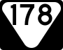 State Route 178 marker