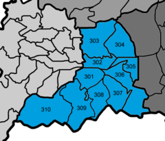 Einteilung in Stadtteile