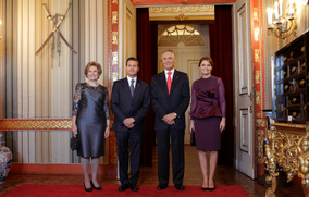 President Enrique Peña Nieto and President Aníbal Cavaco Silva in Lisbon, Portugal; June 2014.