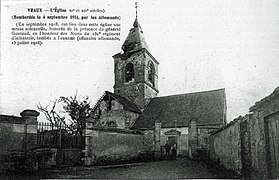 L'église victime de la Première Guerre mondiale.