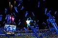 Fans releasing balloons during the 7th inning stretch