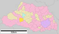 Location of Yokoze in Saitama Prefecture