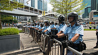 Agenti HKPF durante le manifestazioni nel 2014