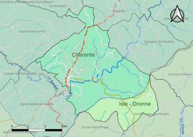 Carte en couleur présentant le(s) SAGE couvrant le territoire communal