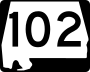 State Route 102 marker