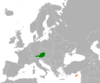 Location map for Austria and Cyprus.