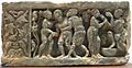 Bacchanalian scene, representing the harvest of wine grapes, Greco-Buddhist art of Gandhara, 1st-2nd century CE.