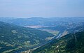 La vallée de la Drina, avec une vue panoramique de Bajina Bašta (au fond)