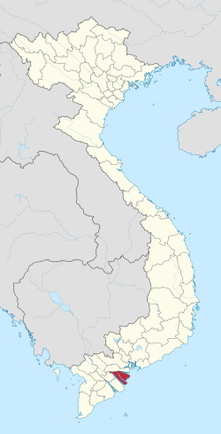Location of Bến Tre within Vietnam