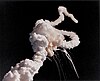 Image of Space Shuttle Challenger's smoke plume