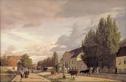 Parti af Østerbro i morgenbelysning (1836) Statens Museum for Kunst