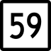 Route 59 marker