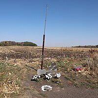 Memorial at crash site, 2024