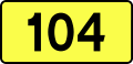 Voivodeship Road 104 shield}}