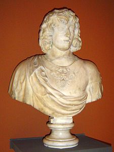 Busto di Gaston d'Orléans, circa 1625, marmo, Parigi, museo del Louvre (attribuito)