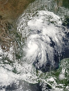 Tropischer Sturm Hermine am 6. September vor der Küste Mexikos