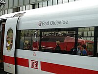 ICE 1 mit dem Namen Bad Oldesloe