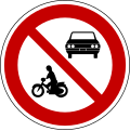 No motor vehicles, motorcycles and mopeds