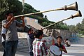 Tajikistan, karnas sounded for celebration of marriage.