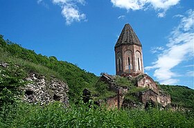 Monastère de Kirants, depuis le sud-ouest.