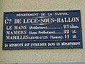 Plaque de cocher de la commune .