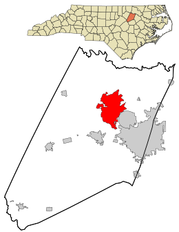 Location in Nash County and the state of North Carolina.