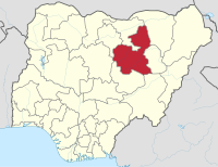 Location of Bauchi State in Nigeria