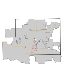 Location in Oklahoma County and the state of Oklahoma.