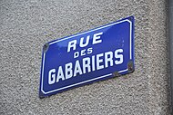 Panneau de la rue des Gabariers à Beaulieu-sur-Dordogne.