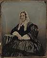 Ambrotype australien colorisé. Portrait de Jane Dey, 1858.