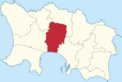 Location of Saint Lawrence in Jersey