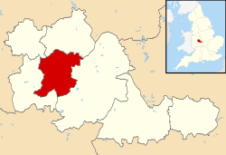 Sandwell shown within the West Midlands and England
