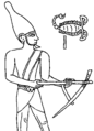 'Sr' arado de mano,período protodinástico de Egipto (del gorro del rey Escorpión)
