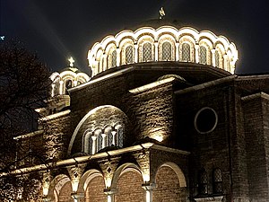 St. Nedelya Cathedral Church at night, Sofia