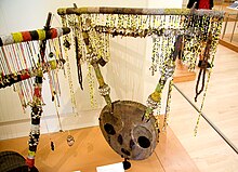 Tom (lyre) (20th century, Shilluk (people), South Sudan) - Beaded Stringed Instrument - MIM PHX (2011-04-09 17.35.55 by ksblack99)